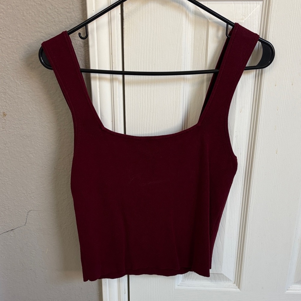 Maeve Deep Red Crop Top